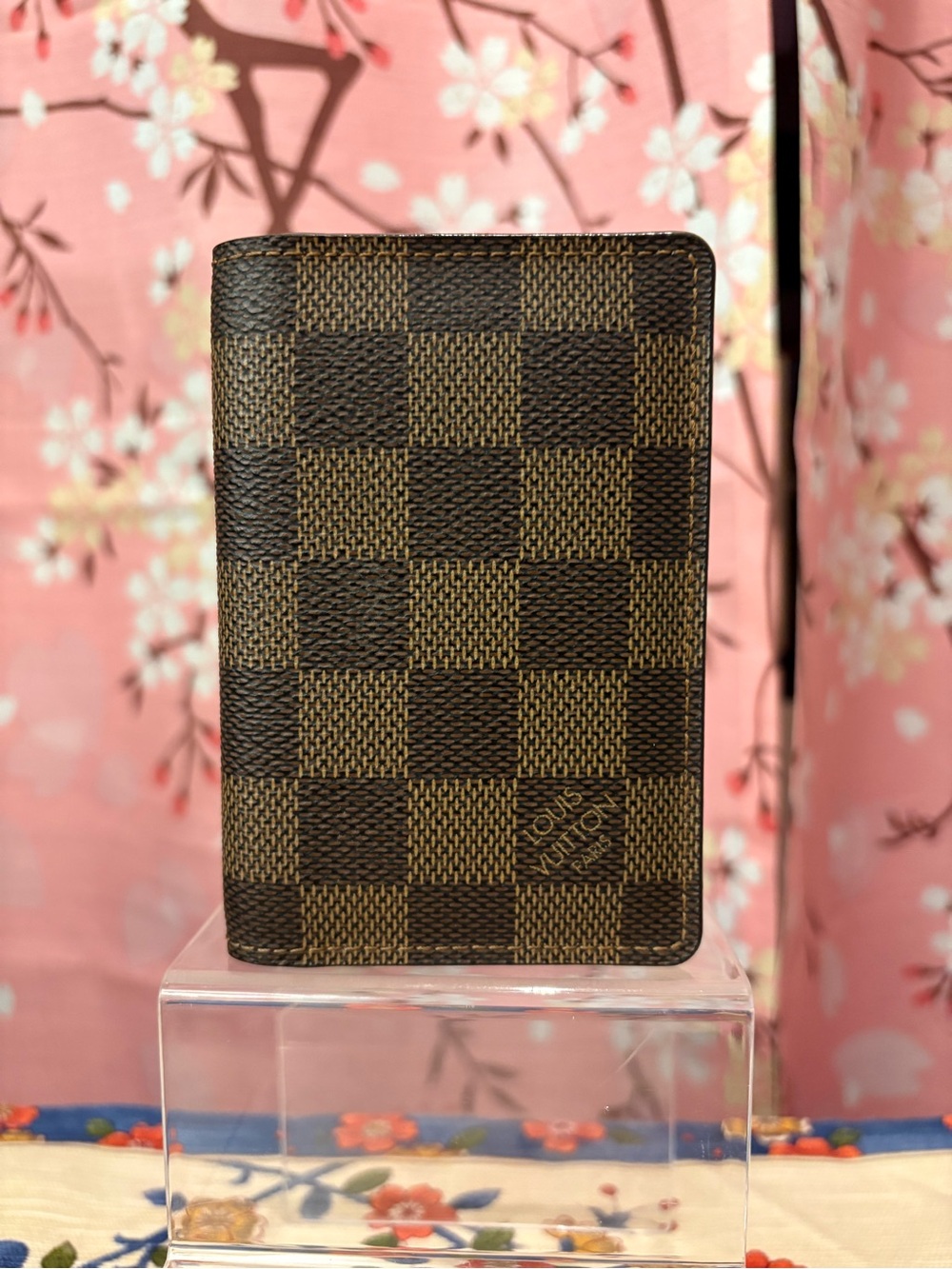 Louis Vuitton Damier Ebene Card Holder Wallet like-NEW Authentic COA